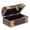 GURU SHOP Rustic semi-circular small treasure chest, wooden box, jewellery