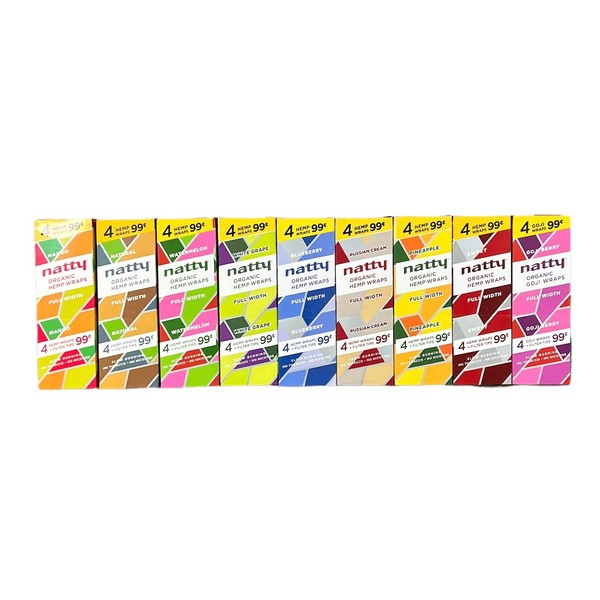 Natty Rolling Paper Pre-Wraps Combo Variety 9 Packs + RSV