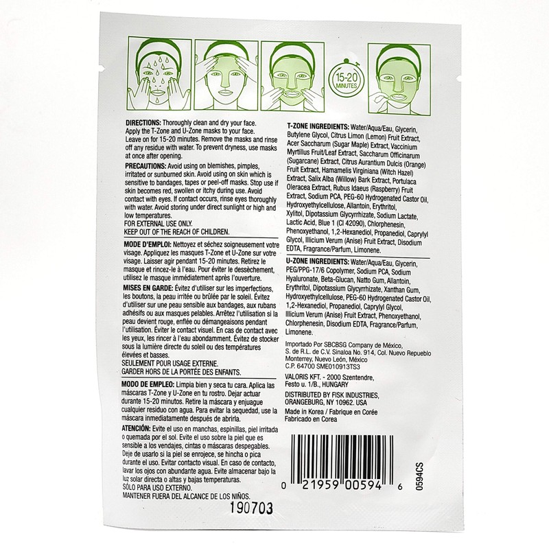 Dermactin-TS Multi Masking T&U Zone Facial Mask Treatment - Oil