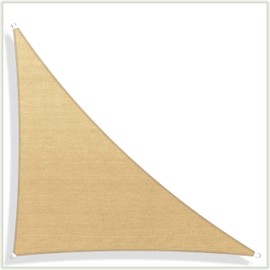 ColourTree CTAPT28 Custom Size Order to Make 5' x 5' x 7.1' Sand Beige Right Triangle Sun Shade Sail Canopy Mesh Fabric UV Block UPF50 - Commercial Heavy Duty - 190 GSM - 3 Years Warranty