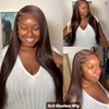 kocorose Chocolate Brown Straight Lace Front Wigs Human Hair 180%