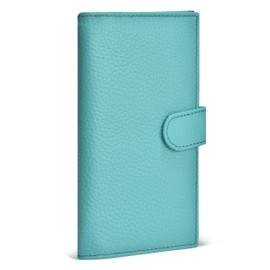 Leather Checkbook Cover for Men & Women - Duplicate Checks - RFID Blocking - Slim Wallet with 5 Card Holder Slots - Personal & Business Checks - Standard Register - Accessory Gifts for Him, Her