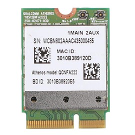 ASHATA Qualcomm Atheros WiFi Card Dual Band 802.11abgn with Bluetooth 4.0 M.2 NGFF Interface Bluetooth Dual Band 2.4/5.8G 300Mbps Network Card