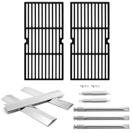 Grill Parts for Oklahoma Joes Longhorn Combo 3-Burner Charcoal Gas Smoker Grill 15202029, for Oklahoma Joe Grill Grates, for Oklahoma Joe Smoker Heat Deflector Baffle Plate, for Oklahoma Joe Burner