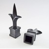 Retrospec Creations 25 Each for 3/4" Black Plastic Finial Tops