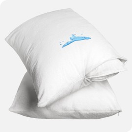 Bare Home Premium Pillow Protectors - King Size (2 Pack) - 100% Waterproof - Vinyl Free Hypoallergenic - 10 Year Warranty - (King Size, Pack of 2)