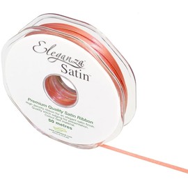 ELEGANZA 3 mm x 50 mPremium Quality Ribbon, Satin, Coral, 11 x 11 x 2 cm