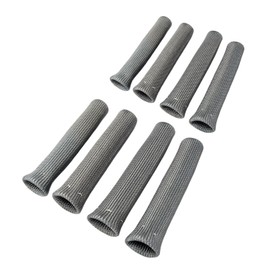 SUNDELY® Car Spark Plug Wire Boot Thermal Heat Shield Protector Cover Sleeve Insulator Glassfiber (6 inch, 8 pieces, Grey)