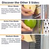 Deiss PRO Box Grater & Cheese Graters for Kitchen -