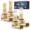 PERPOTAO 9005 9006 Bulbs Combo, 70,000LM 800% Ultra-Brightness, 60,000H Lifespan,