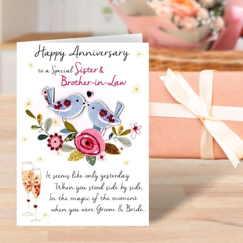 Sister & Brother-In-Law Anniversary Greeting Card Second Nature Just To