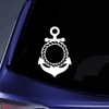 Bargain Max Decals Anchor Rope Circle Sticker Decal Notebook Car