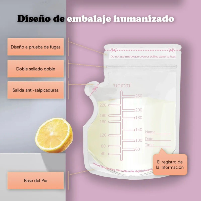 200 Piezas Bolsas Para Leche Materna Bolsas De Lactancia
