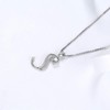 Aurora Tears Letter S Necklaces 925 Sterling Silver Cubic Zirconia