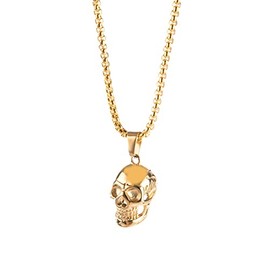 ShiQiao Spl Skull Pendant Necklace Gothic Necklaces for Women Men Punk Accessories for Girls Christmas Birthday Gifts for Boys