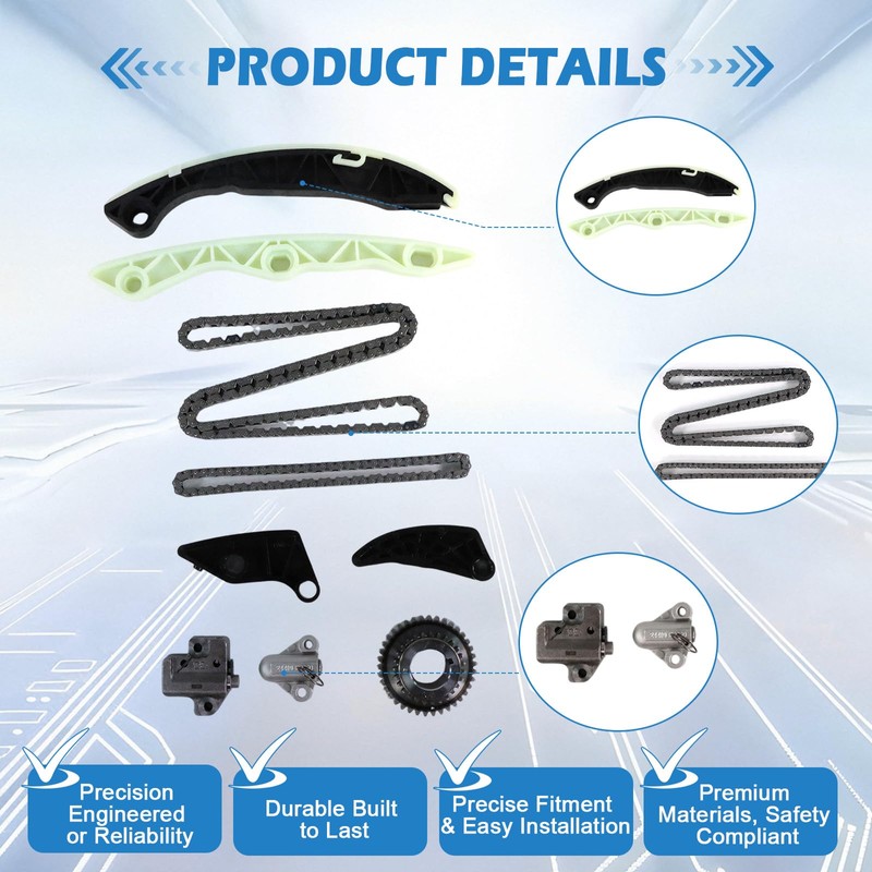 Engine Timing Chain Kit Fit for 2007-2018 Dodge Journey Avenger