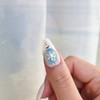 Snow Crystal Ball Handmade Nail Tip - Long Point /