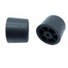 2 x Black 28mm Rubber Door Stops/Wall Protectors with Screws