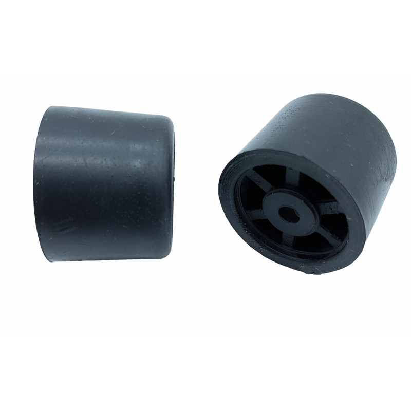 2 x Black 28mm Rubber Door Stops/Wall Protectors with Screws
