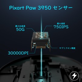 RAPOO Wireless Gaming Mouse VT3PRO MAX - 30000 DPI Independent X/Y Axis Adjustment, 8000Hz Polling Rate, PAW 3950 High Precision Optical Sensor, 1+8 Programmable Buttons, Ultra Lightweight 59g, Up to