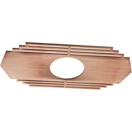 Ekena Millwork 26"W x 13"H x 6 7/8"ID x 3/8"T Chrysler Wood Fretwork Pierced Ceiling Medallion, Cherry