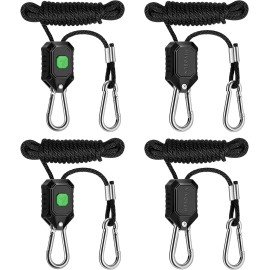 VIVOSUN 1/2/6 Pair 1/8" Grow Light Rope Hanger Ratchet Reflector Clip 150lbs - 2Pair