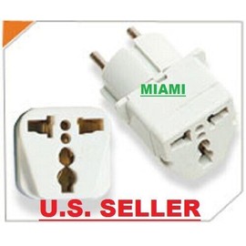 PK 6-PACK  DELUXE   Travel Universal Plug Adapter Type E/F for Europe (Schuko)
