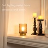 LUSHARBOR Battery Operated Lamp with Timer, Small Table Lamp Bedside