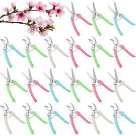 Amylove 24 Pcs Garden Flower Shears, Floral Scissors Pruning Shears Stainless Steel Professional Pruning Scissors Gardening Tools Pruning Shears Horticultural Pruning Shears for Gardening(Multicolor)