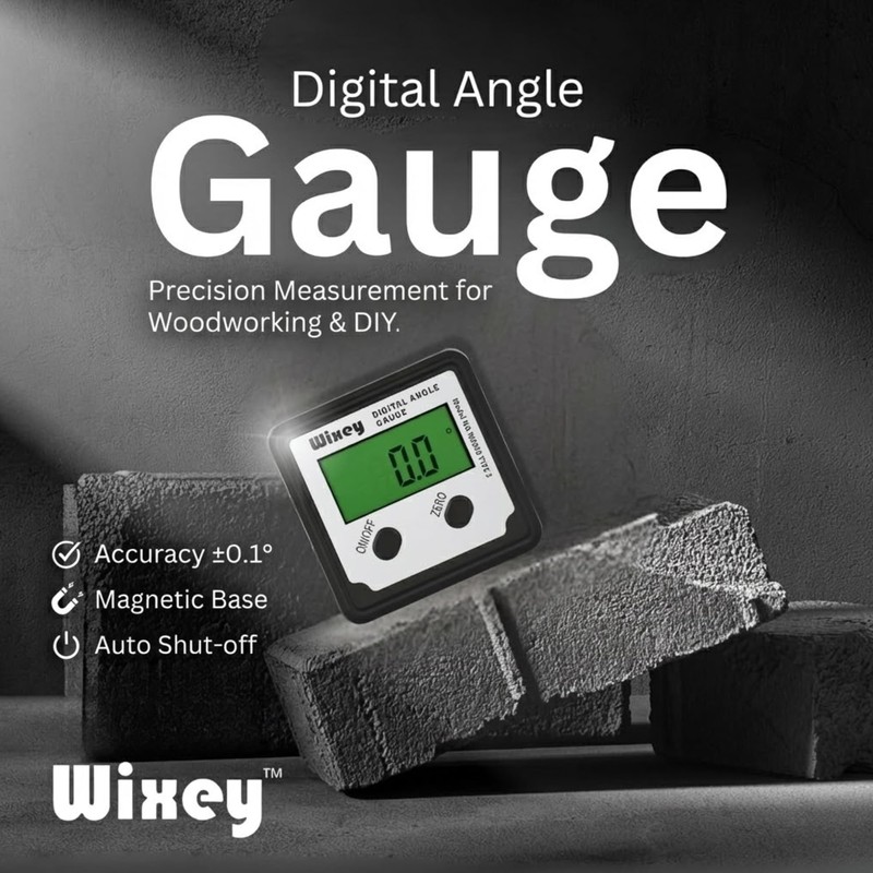 Wixey Digital Angle Gauge | Digital Angle Finder for Table