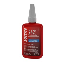 LOCTITE 242 Automotive Blue Threadlocker - Medium-Strength Thread Lock, Multi-Purpose Applications, Works on All Metals - 36 ml, 1 Pack