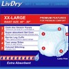 LivDry Adult XXL Incontinence Underwear, Extra Absorbency Adult Diapers, Leak
