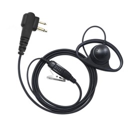 PROMAXPOWER Walkie Talkie Earpiece Compatible with Motorola CP040 DP1400 GP300 GP88 GP68 CT150 Pro1150 Two way Radio, Radio Earpiece, 2 pins D-Shape Security Earpiece with PTT Mic