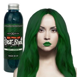 Green Hair Colour Headshot Toxic Absinthe Semi-Permanent Hair Dye 150ml