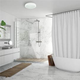 Good Housekeeping 90052 Yorkshire Decorative 80 CFM 2.5 Sones Bathroom Ventilation Exhaust Fan with Light, Satin White