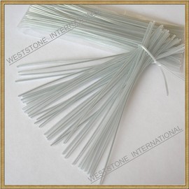 Weststone 100pcs 7" (18cm) Plastic Clear Twist Ties - Oval