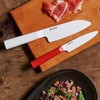 KYOCERA INNOVATIONwhite 5.5" Ceramic Santoku Knife - White Z212 Blade