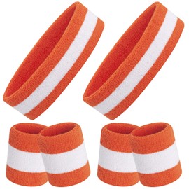 ONUPGO 6 Pieces Sweatbands Set - Headbands/Wristbands for Women Men Girls Boys for Gym Workout & Yoga, Super Comfy Sports Sweatbands, Sweat Out of Your Eyes & Wrists