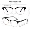 OPTOFENDY Reading Glasses for Women Men, Half Frame Retro Semi