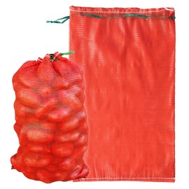 deebree Extra Large Mesh Produce Bags 60 lbs Reusable Onion Sacks Vegetable Storage Bags Washable Net Bag 21” x 32” for Onion Potato Firewood Crawfish, Pack of 10