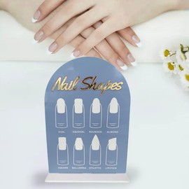 Milageto Nail Art Display Stand,Nails Tips Charm Sample Display Board,Lightweight Nail Art Tip,DIY Nail Practice Board for Nail Salon, blue