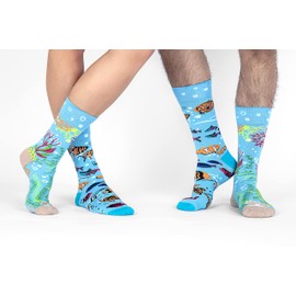 Spox Sox Casual Unisex Socks, Multi-Coloured, Colourful Socks for Free Spirits, Aquarium