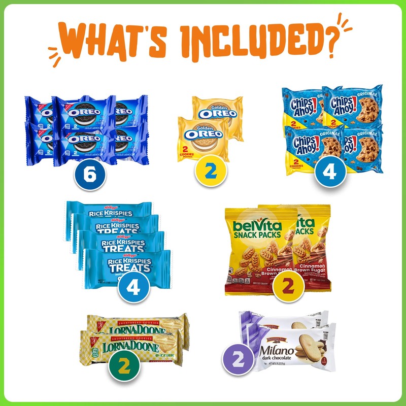 Cookie Variety Snack Box | 40 Count | Office Snacks,