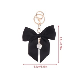 GrandslamEX Ribbon, Metal Heart, Accessory, Charm, Keyring, Keychain, Strap, Keychain, Smartphone Pouch, AirPods Pro, Wallet, Cute, Stylish, Decorative, Hook, Colorful Korea (White), white