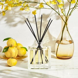 NEST New York Reed Diffuser, Sunlit Yuzu & Neroli - 5.9 fl oz - Fragrance for Up to 90 Days - Reusable, Refillable Glass Holder - Includes 8 All-Natural Reed Sticks - Flame Free
