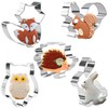 KAISHANE 5 Pieces Animals Cookie Cutters Shapes for Baking Fox,Owl,Rabbit,Squirrel