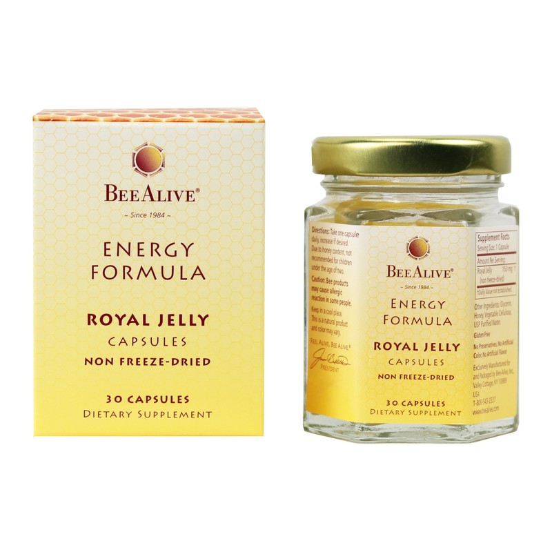 BeeAlive Royal Jelly Energy Formula Non Freeze-Dried 150mg 30 Capsules