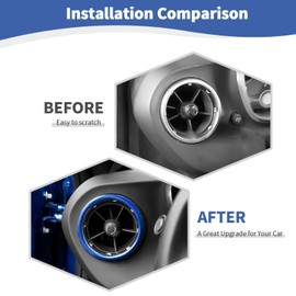 RT-TCZ for Camaro Dash Air AC Vent Cover Trim Ring Blue for Chevy Camaro 2016 up Blue Interior Accessories Aluminum Alloy 4pcs