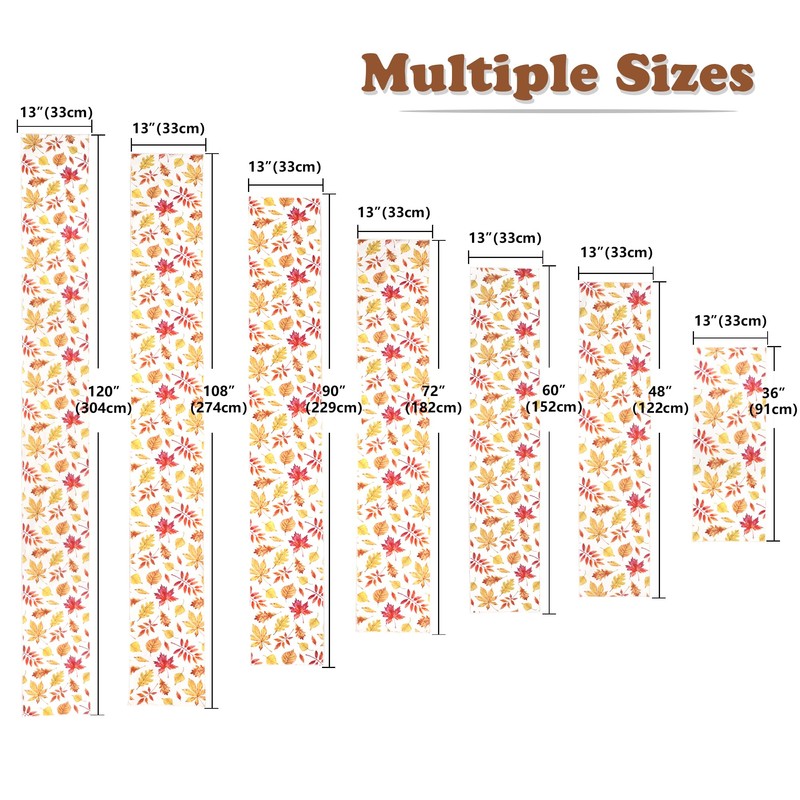 OWENIE Fall Table Runner for Kitchen Dining Table, Thanksgiving Autumn
