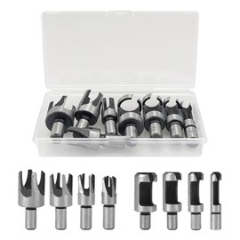 8-Piece Wood Plug Cutter Set Round Shank Carbon Steel Claw Conical Drill Bit Set Claw Cork Drill Hole Saw Tool Tenon Drill Cutter for Woodworking Door Window Cabin (6/10/13/16 mm)